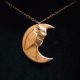 moon bronze custom made necklace