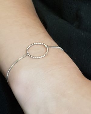 Silver beaded bracelet