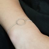 Silver beaded bracelet
