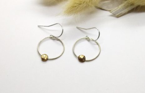 Boucles d’oreilles La Baroudeuse n°2 – Bronze en argent