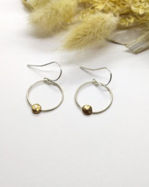La Baroudeuse n°2 – Bronze and silver earrings