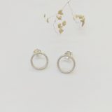Boucles d'oreilles rondes ciselées en argent 925