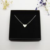 Collier Lovin en argent 925 et chaine forçat - Collier coeur minimaliste