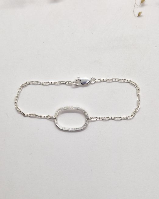 Bracelet Essentiel en argent 925 & chaîne marine