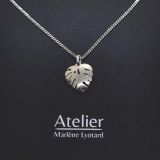 Collier Monstera en argent 925 – Bijou feuille tropicale
