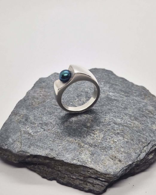 Bague Océane en argent 925 et perle d'eau douce