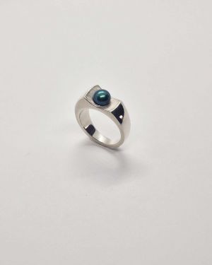 Bague Océane en argent 925 et perle d&rsquo;eau douce